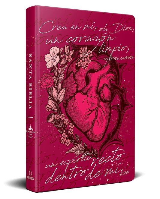 Biblia Reina Valera 1960 letra grande, Tapa Dura, Crea en mi un corazón limpio