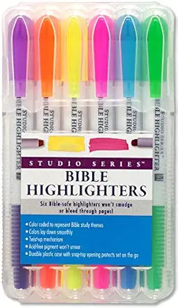Marcador Iluminador para Biblia, Set de 6