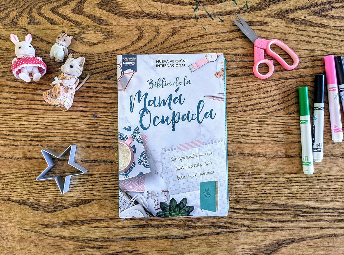 Biblia de la Mamá ocupada, NVI, Cuero Blando, Turquesa