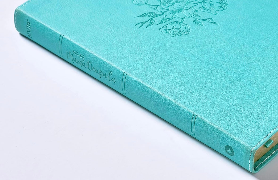 Biblia de la Mamá ocupada, NVI, Cuero Blando, Turquesa