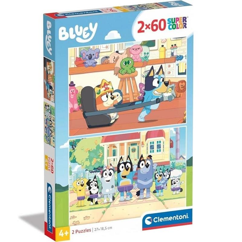 Clementoni Juego de puzzles de Bluey 2x60