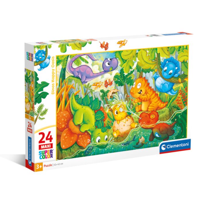 Rompecabezas Dinos Happy Oasis 24 Piezas Clementoni Puzzle