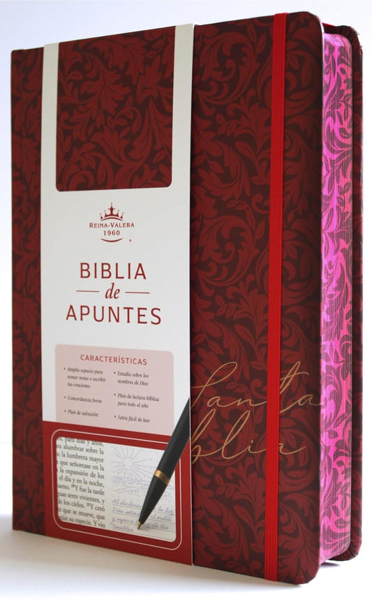 Biblia de Apuntes Tapa Dura, Vino Tinto, Reina Valera 1960