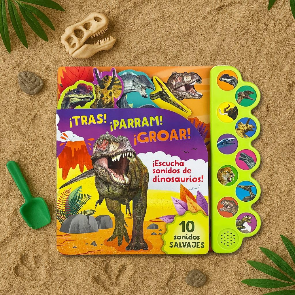 ¡TRAS! ¡PARRAM! ¡GROAR! ¡Escucha sonidos de dinosaurios!