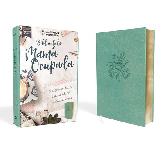 Biblia de la Mamá ocupada, NVI, Cuero Blando, Turquesa