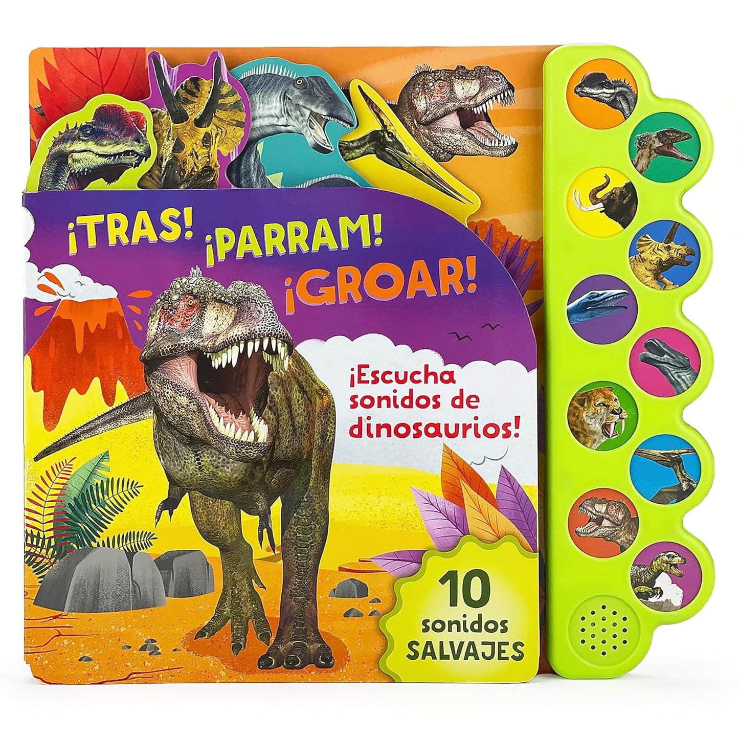 ¡TRAS! ¡PARRAM! ¡GROAR! ¡Escucha sonidos de dinosaurios!
