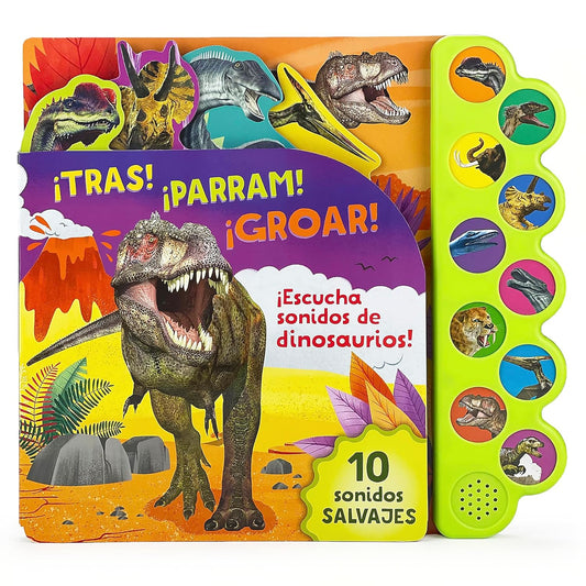 ¡TRAS! ¡PARRAM! ¡GROAR! ¡Escucha sonidos de dinosaurios!