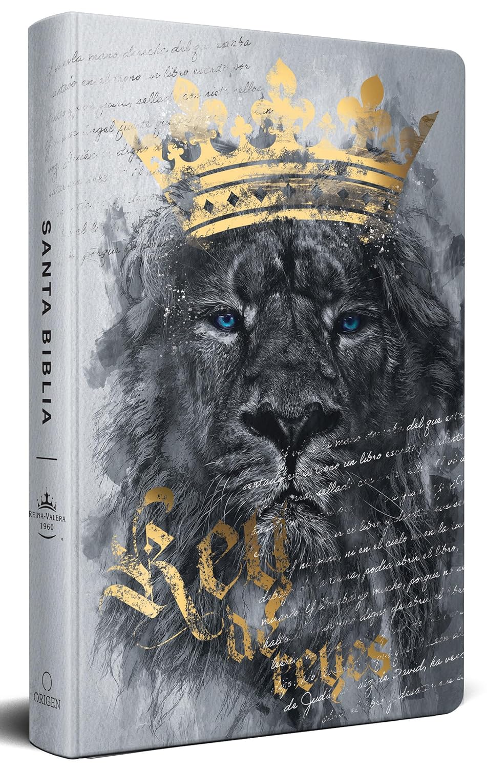 Biblia RVR60 letra grande tamaño manual, tapa dura León Rey de Reyes, Tapa Dura