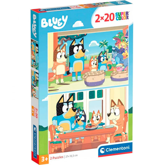 Clementoni Juego de puzzles de Bluey 2x20
