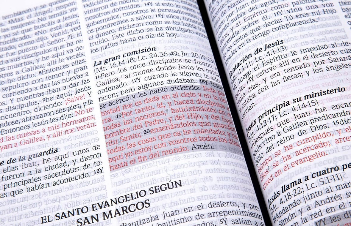 Biblia Jesús para todos, RVR60, Letra grande, Piel Marfil