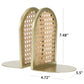 Bookends de Rattan y Metal Dorado