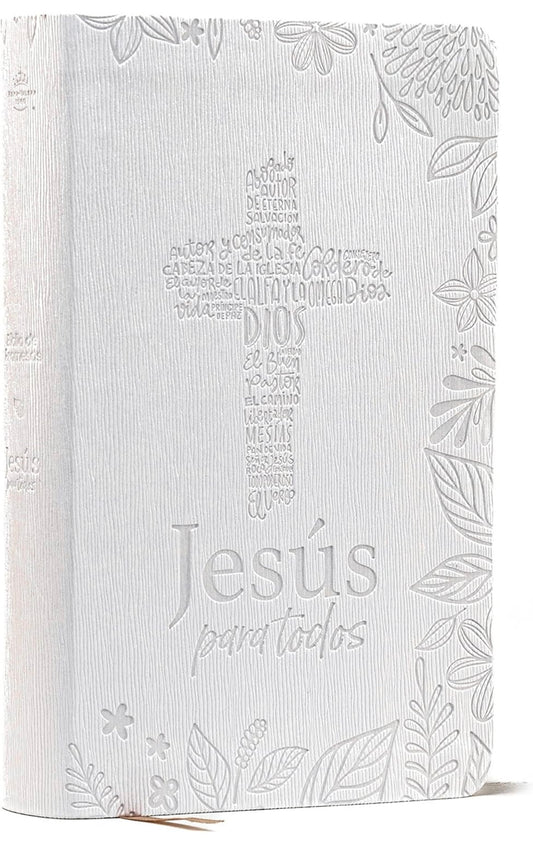 Biblia Jesús para todos, RVR60, Letra grande, Piel Marfil