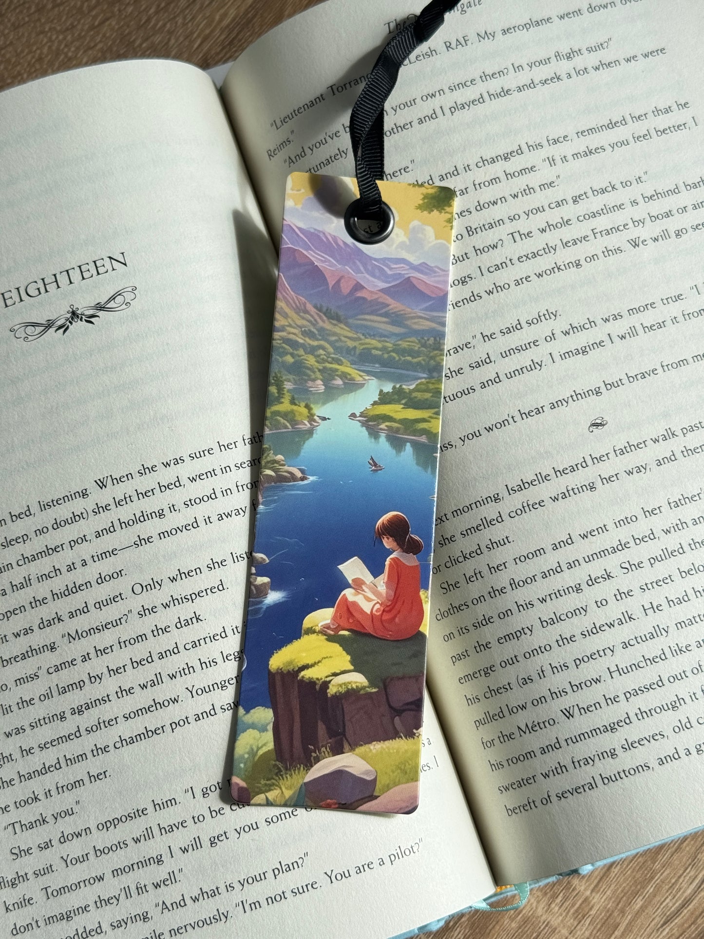 Separador de Libros, Manga Lectura en el Lago