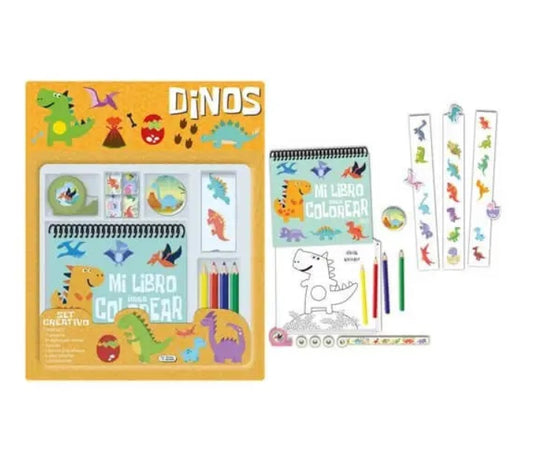Set Creativo Dinos, Liro para colorear