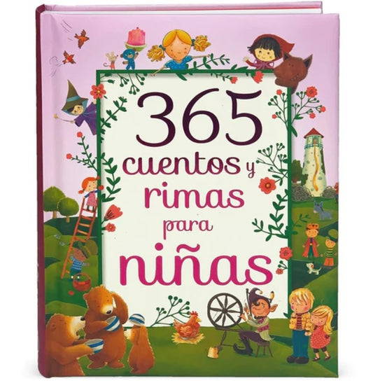 365 Cuentos y Rimas Para Niñas, Tapa Dura